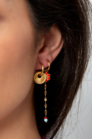 Earrings with round charm - gold h5 Picture3